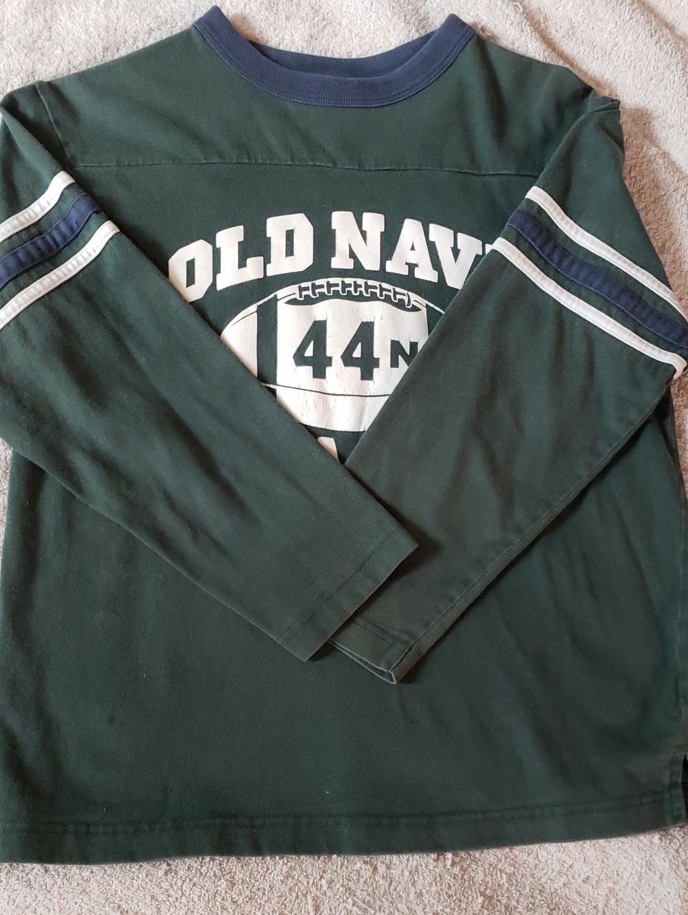 🔥4 For $20 - Old Navy Dark Green Football Graphic Long Sleeve Shirt